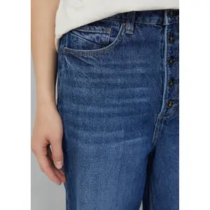 High Waist Wide Leg Jeans with Five Pockets for Women QS image-3