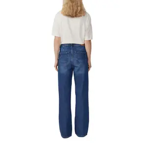 High Waist Wide Leg Jeans with Five Pockets for Women QS image-5