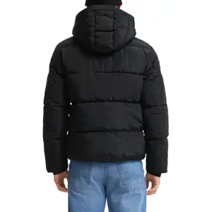 Hooded Down Jacket with Zip Pockets QS image-5