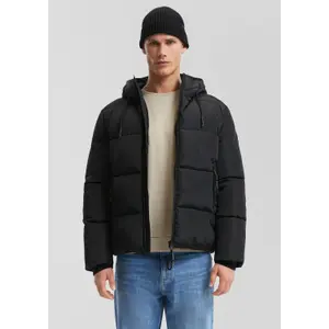 Hooded Down Jacket with Zip Pockets QS image-6