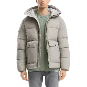 Crinkled Nylon Hooded Gilet with Zip QS image-2