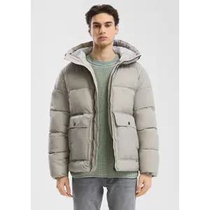 Crinkled Nylon Hooded Gilet with Zip QS image-6