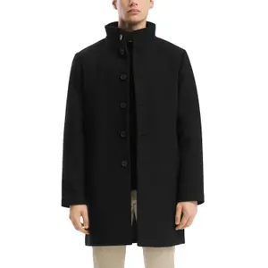 Mixed Wool Coat with Insert QS image-2