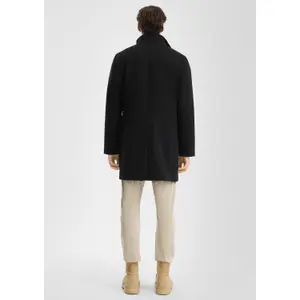 Mixed Wool Coat with Insert QS image-4