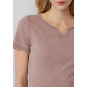 Womens Distressed Slim Fit T-Shirt QS image-3