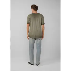 V-Neck T-Shirt in Flecked Yarn QS image-4