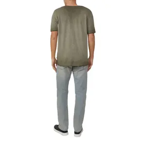 V-Neck T-Shirt in Flecked Yarn QS image-5
