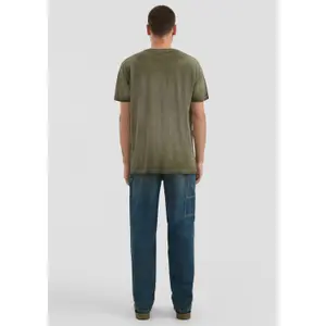 V-Neck T-Shirt in Flecked Yarn QS image-6