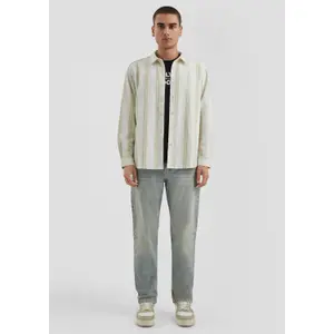 Striped Long Sleeve Casual Overshirt QS image-1