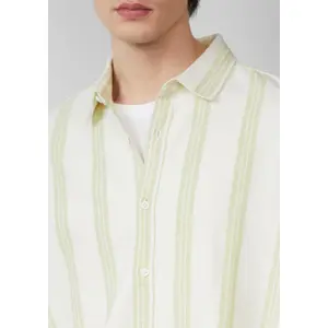 Striped Long Sleeve Casual Overshirt QS image-3