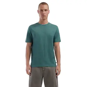 Απλό T-shirt με στρογγυλή λαιμόκοψη και υπερκείμενο λαιμό QS image-0