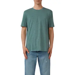 Απλό T-shirt με στρογγυλή λαιμόκοψη και υπερκείμενο λαιμό QS image-2