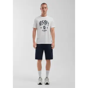 Basic Round Neck T-Shirt with Front Print QS image-1
