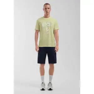 Basic Round Neck T-Shirt with Front Print QS image-1