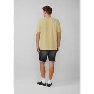Basic Round Neck T-Shirt with Front Print QS image-4