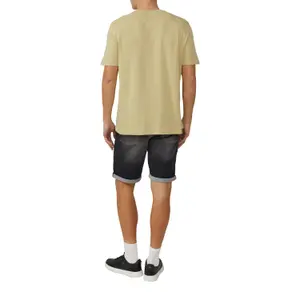 Basic Round Neck T-Shirt with Front Print QS image-5