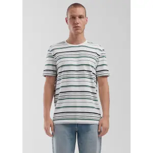 Striped Structured T-Shirt QS image-0
