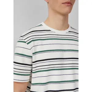 Striped Structured T-Shirt QS image-3
