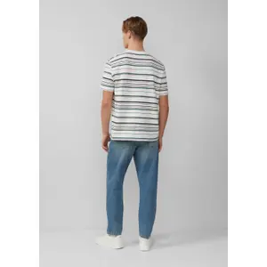 Striped Structured T-Shirt QS image-4