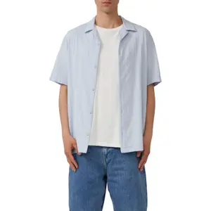 Cotton Seersucker Holiday Shirt QS image-2