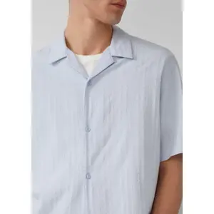 Cotton Seersucker Holiday Shirt QS image-3