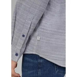 Striped Long Sleeve Button-Up Shirt QS image-3