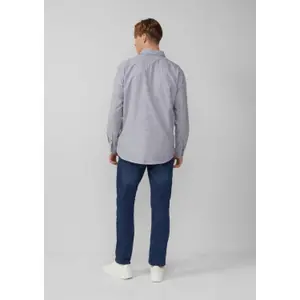 Striped Long Sleeve Button-Up Shirt QS image-4