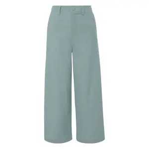 Elastic Waist Linen Blend Culotte Trousers Woman QS image-0