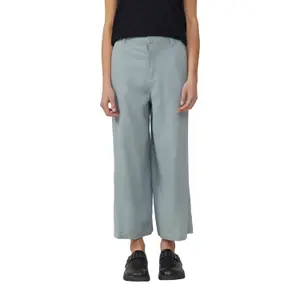 Elastic Waist Linen Blend Culotte Trousers Woman QS image-2