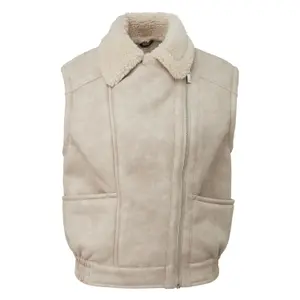 Women's Lambskin Look Gilet QS image-0