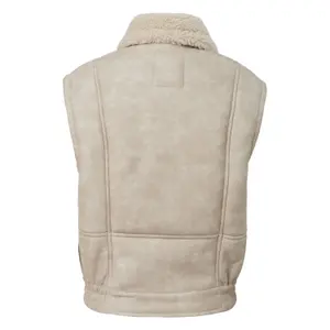 Women's Lambskin Look Gilet QS image-1