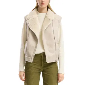 Women's Lambskin Look Gilet QS image-2