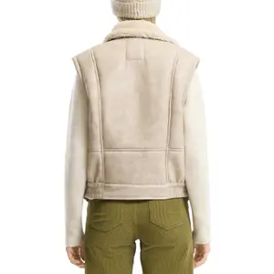 Women's Lambskin Look Gilet QS image-5