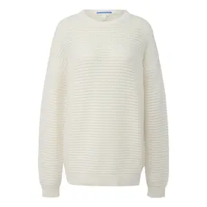 Womans Oversized Openwork Pullover QS image-0
