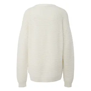 Womans Oversized Openwork Pullover QS image-1