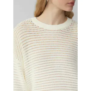 Womans Oversized Openwork Pullover QS image-3