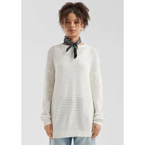 Womans Oversized Openwork Pullover QS image-6
