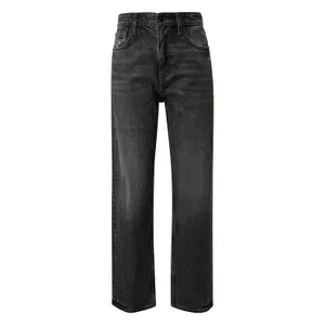Women's Mid-Rise Loose Cotton Blend Jeans QS image-0
