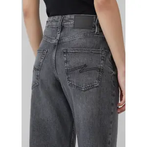 Women's Mid-Rise Loose Cotton Blend Jeans QS image-3