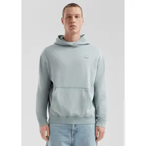 Washed Hooded Sweatshirt with Back Print QS image-2