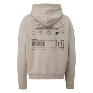 Vintage Washed Hooded Sweatshirt Printed Back QS image-1