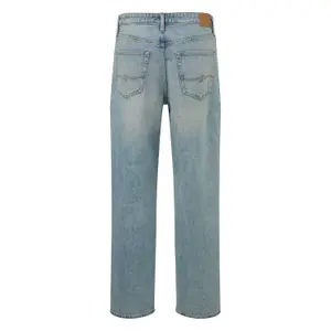 Loose Straight Leg Stretch Cotton Jeans QS image-1