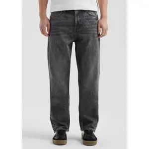 Loose Straight Leg Stretch Cotton Jeans QS image-2
