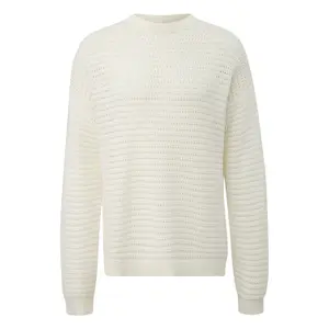 Oversized Jumper with Openwork Pattern QS image-0