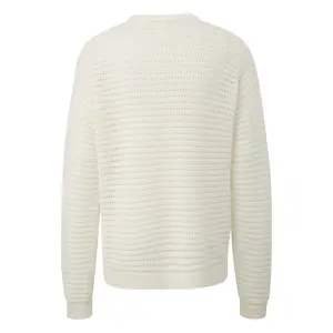 Oversized Jumper with Openwork Pattern QS image-1