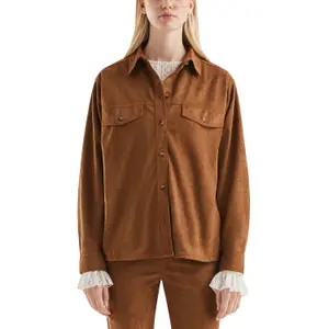 Suede Look Shirt Women QS image-2