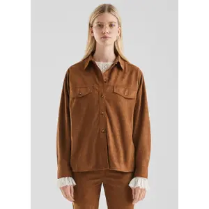 Suede Look Shirt Women QS image-6