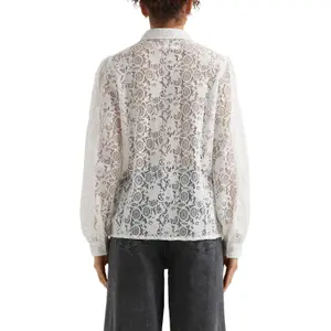 Button-Up Lace Blouse for Women QS image-5