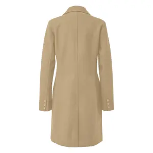 Wool Look Lapel Collar Blazer Coat for Women QS image-1