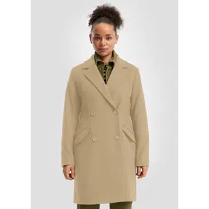 Wool Look Lapel Collar Blazer Coat for Women QS image-6